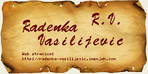 Radenka Vasilijević vizit kartica